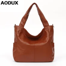 AODUX, большой размер, натуральная кожа, женские сумки на плечо, длинный ремешок, женская сумка-мессенджер, сумка для покупок, сумки, женская сумка, кошелек