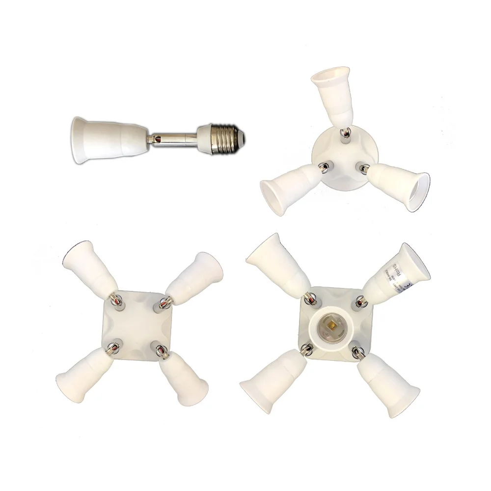 

E27 lamp base rotating e27 1 to 3 / 1 to 4 / 1 to 5 Lamp Holder Converter 360 Degrees Flexible Rotation