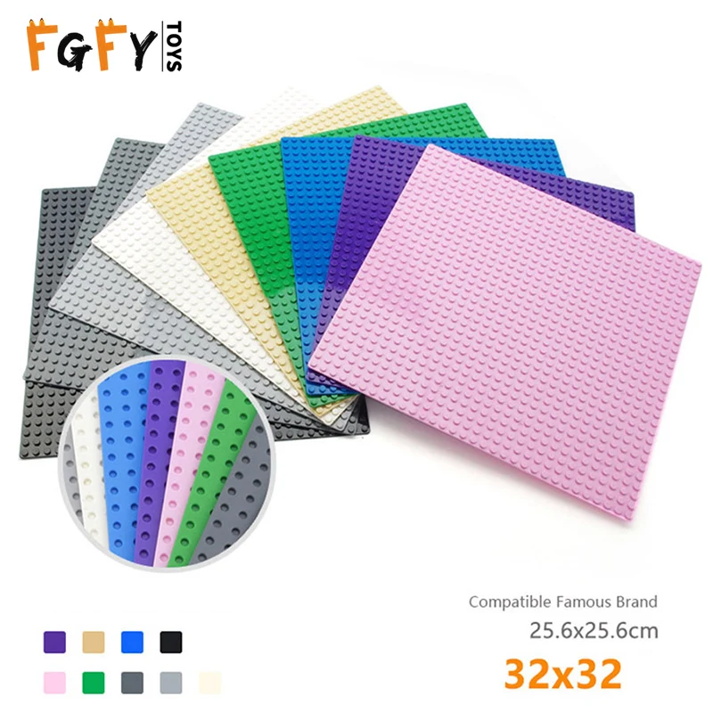 LEGOINGLY Duplos Dots Base Plate for Bricks 5 Colors Baseplate Board Compatible with legoed DIY Building Block Toys For Children