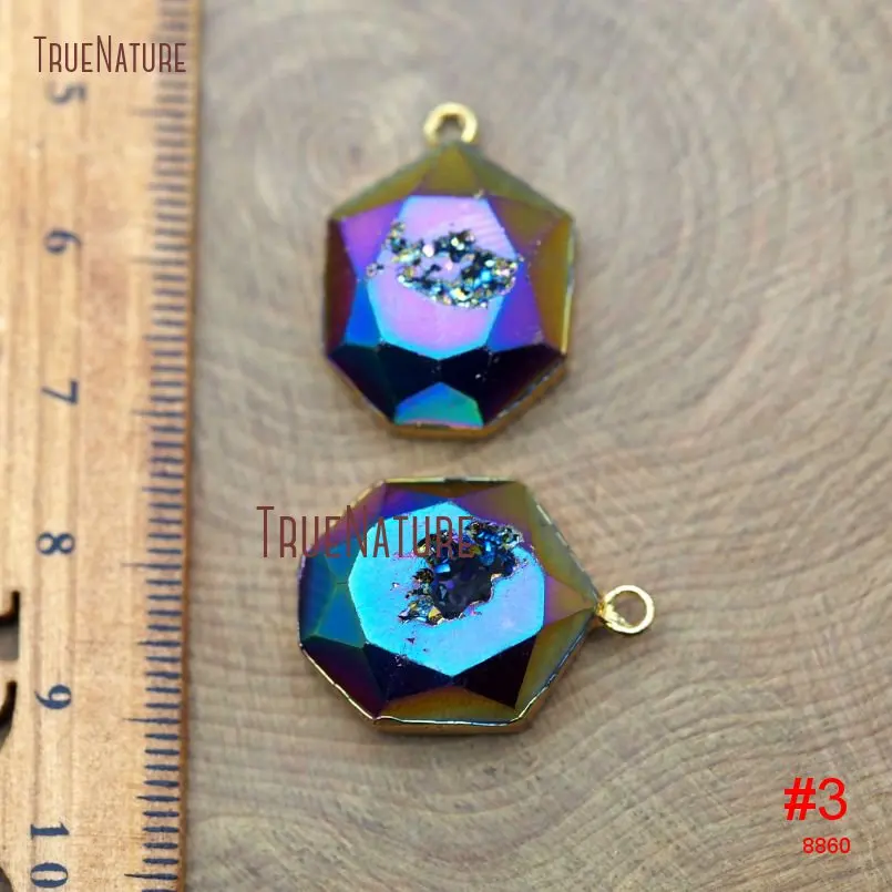20171213-PM8861- Hexagon Charm Agate Druzy Geode Charm_3