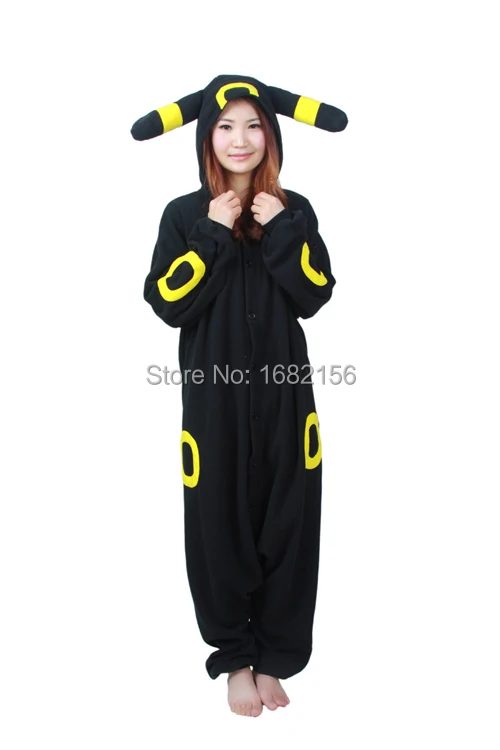Adult Anime Pokemon Cosplay Costume Black Pikachu Umbreon Onesie Unisex Pajamas Party For Women Man 13.jpg