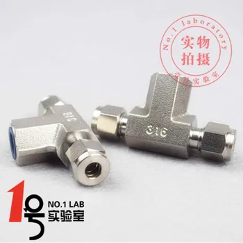 

316L Stainless Steel Sleeve Inner Wire Three-way Pressure Gauge Three-way Variable Diameter Three-way NPT1/4 Inner Thread Joint