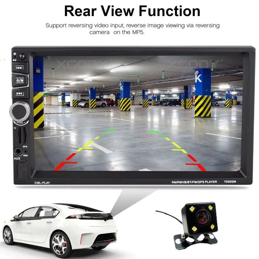 Автомагнитола 2 Din с GPS навигацией 7 &quot Bluetooth USB FM MP5 плеер сенсорный экран задняя