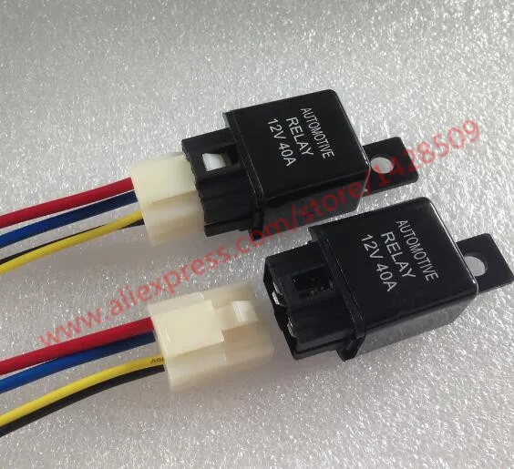 4pin 40A DC12v/24 v автомобильное реле с релейным разъемом провода для кондиционера автомобиля