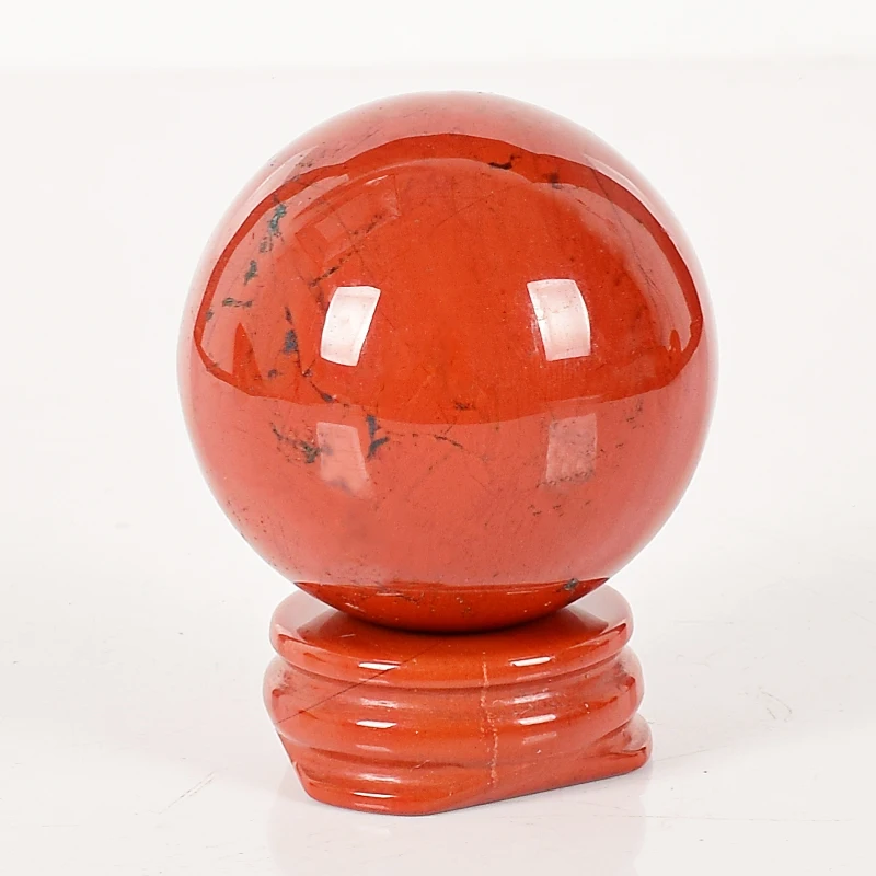 

1 pieces 40mm Diameter Natural Red Jasper ball with a red jasper base Gemstone Sphere Crystal Balls Feng shui Home Decor