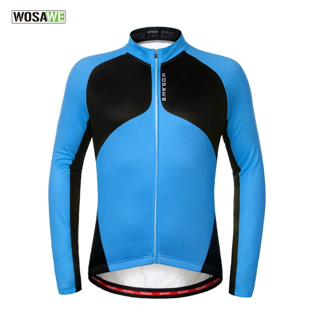 

2017 WOSAWE Autumn Fleece Cycling Jersey Long Windproof Warmer MTB Bike Clothes Cycling Clothing Sports Thermal Coat