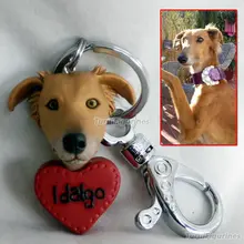 Пользовательские цепи для домашнего животного кукла из полимерной глины детские домашние животные лицо Скульптура Подарок статуэтка ручной работы индивидуальные подарок пожизненный памятник