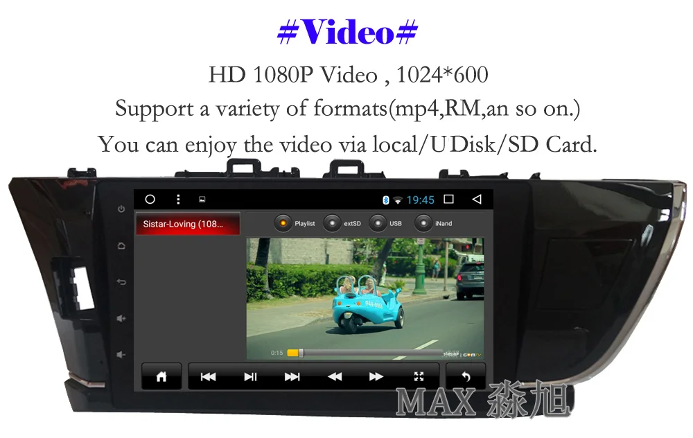 Excellent MAX Android 8.1.0 Car DVD Player for Toyota corolla 2014 2015 2016 Car Radio RDS BT 4G WiFi SWC GPS Navigation System Free Map 5