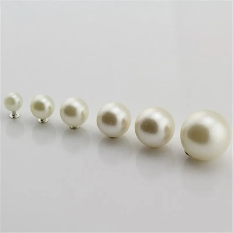 

100pcs DIY Clothing Accessories Pearl Beads Cap Rivets Craft Repair Pearl Knitting Lace Hat Hair Uppers Decor 6mm 8mm 10mm