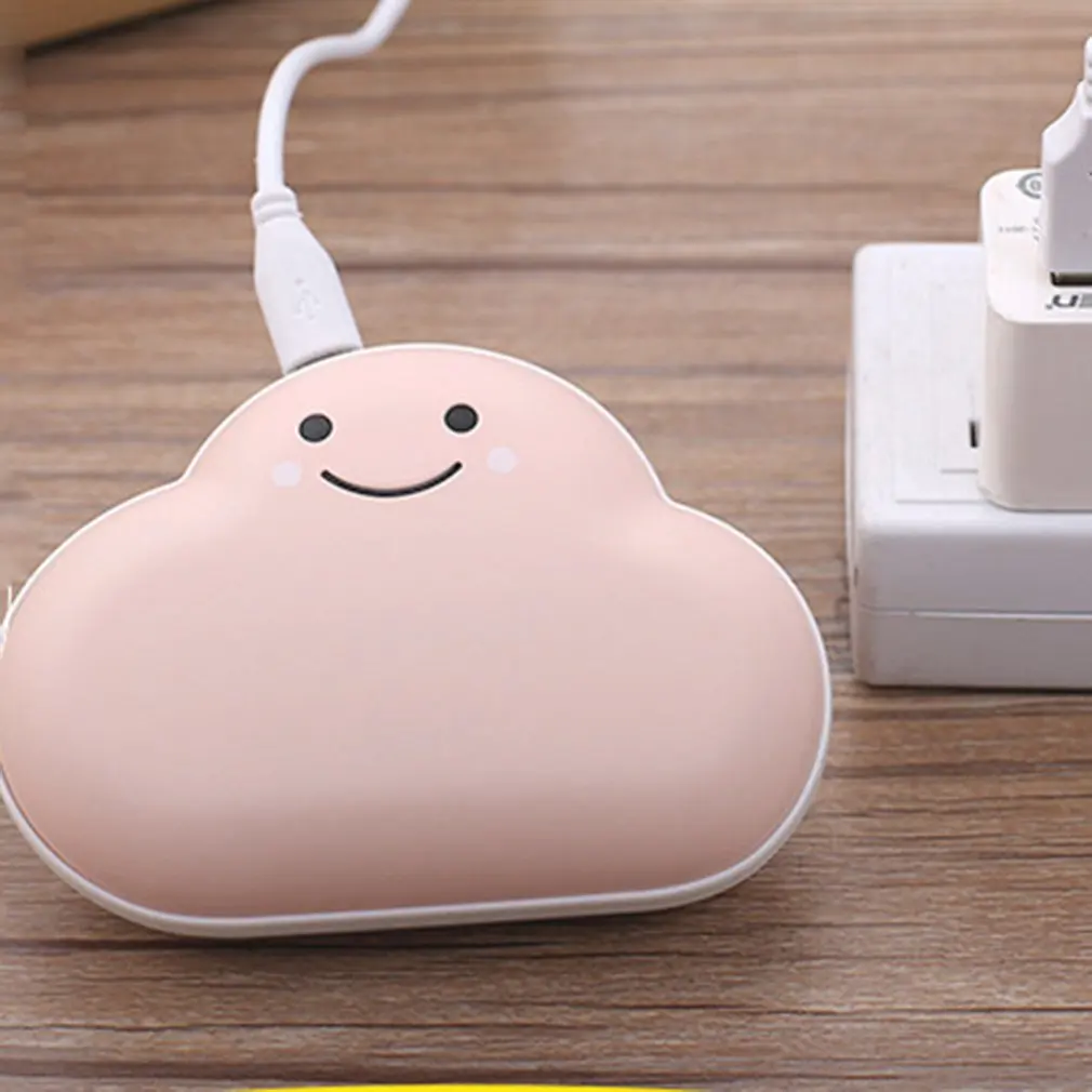 

Cloud Shape Practical Outdoor Tools Charger Pocket Heater Electric Hand Warmer Rechargeable Phone Power Bank Charger