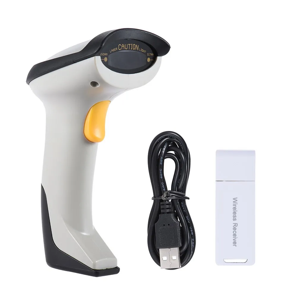 USB Wires + 2.4 G Wireless Barcode Scanners Switch Freely 1D 32 Bit