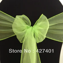 Высококачественная органза из лайма/органза с бантом для свадебного мероприятия и вечерние украшения