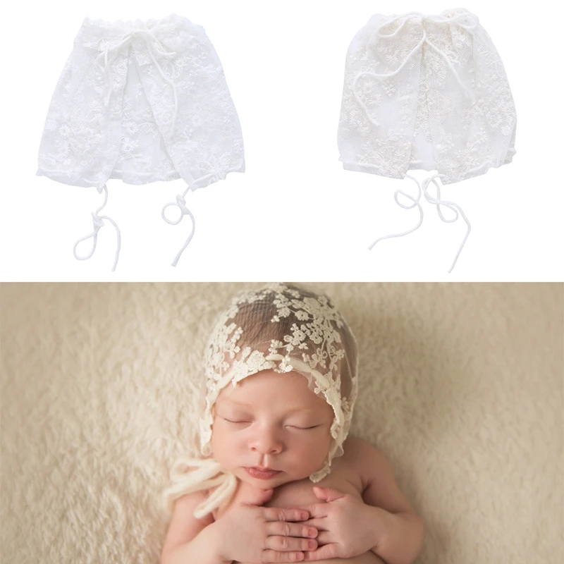 

2017 New Newborn Baby Girls Toddler Infant Lace Bonnet Beanie Hat Cap Photography Props