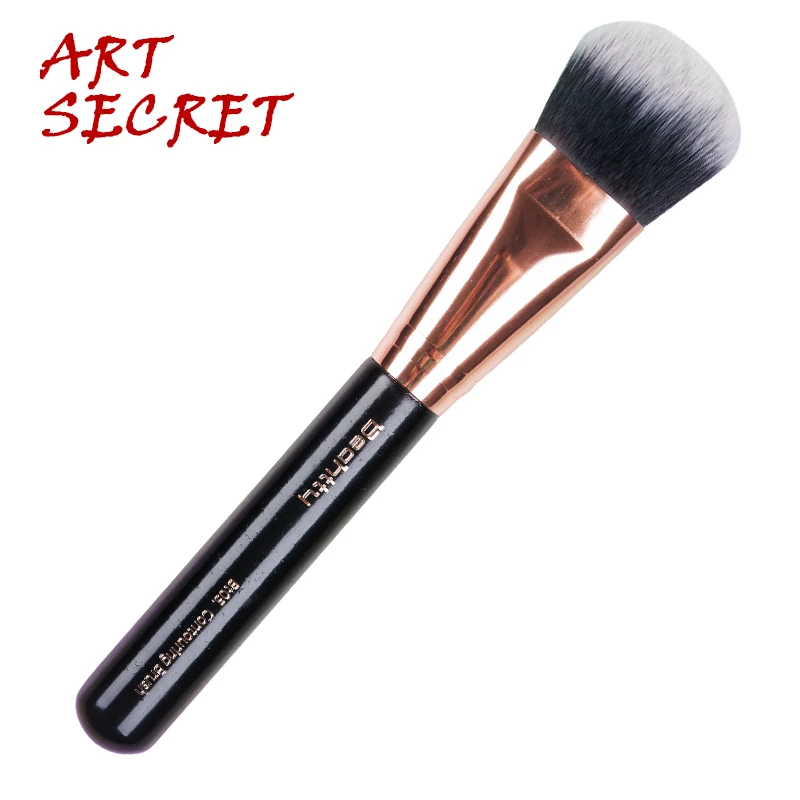 Artsecret Pro Contouring Bronzer Brush Sintetico Duo Fiber Rose Gold Ferrule Makeup Capelli Morbidi Per Cipria Blush Bt05