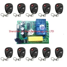 AC220V 2CH 10A радио Управление; RF Беспроводной реле дистанционного Управление переключатель 315 МГц, 433 МГц teleswitch 10 передатчик+ приемник-1 шт