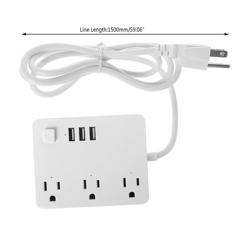 Цена WiFi Smart power Strip с 3 портами usb + 3 3 отверстия вилки для Alexa Google Home