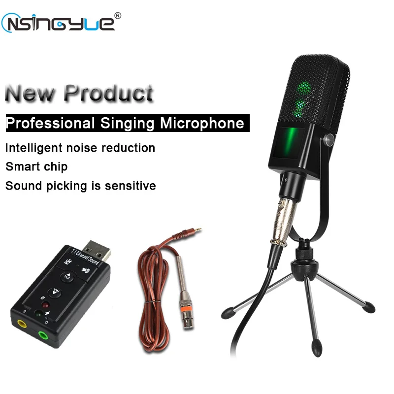 

New condenser microphone for computer/laptop/computer recording /Karaoke Video Recording PC
