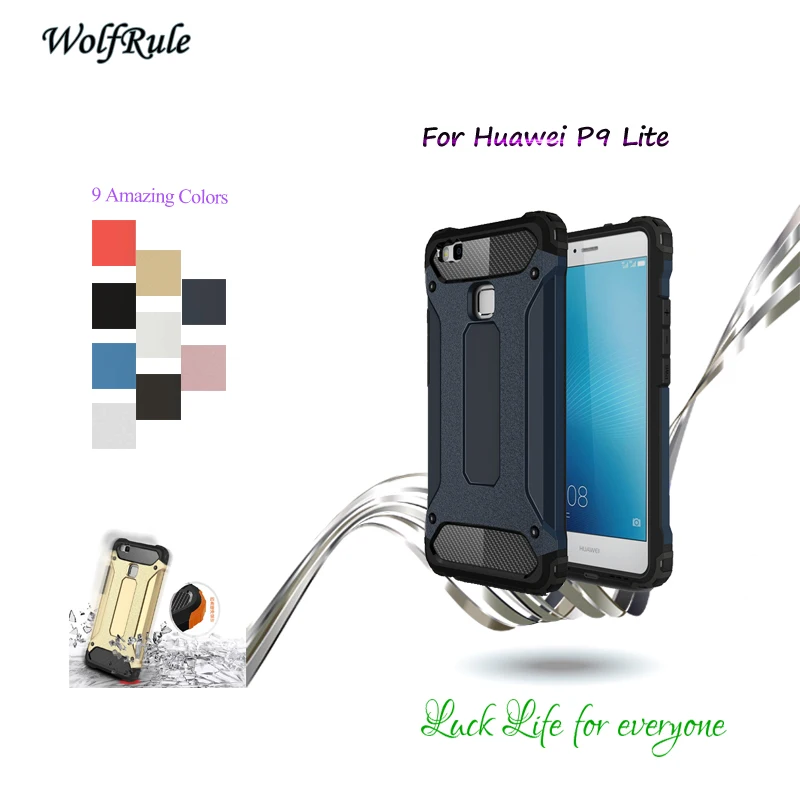 

Case For Huawei P9 Lite Coque Dual Layer Armor TPU & PC Case For Huawei P9 Lite Cover Business Style Mobile Phone Fundas