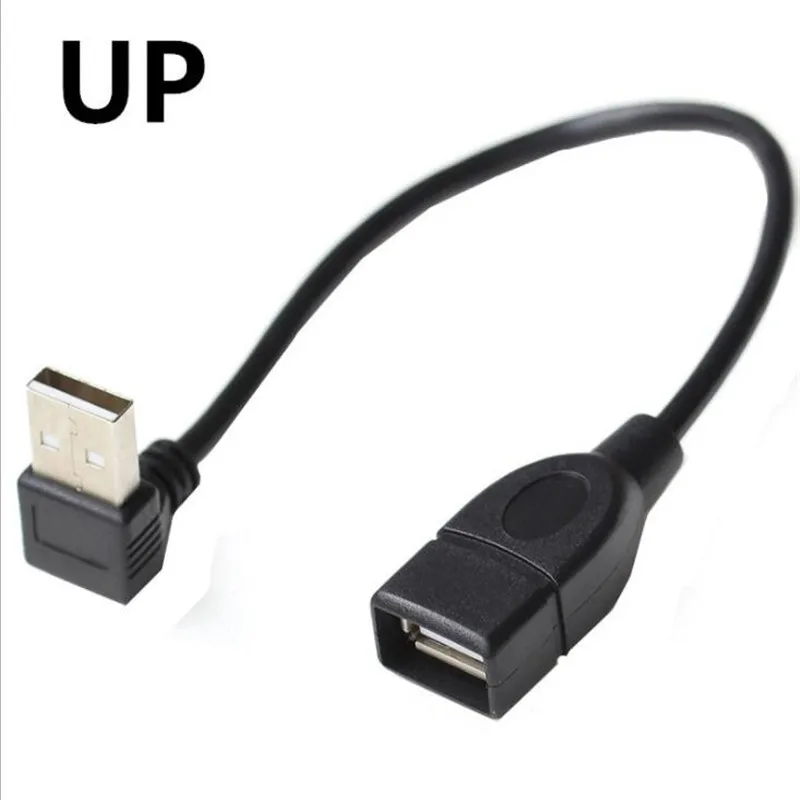 25 см USB 2 0 мужчина к женскому 90 Угловой Удлинительный адаптер Кабель