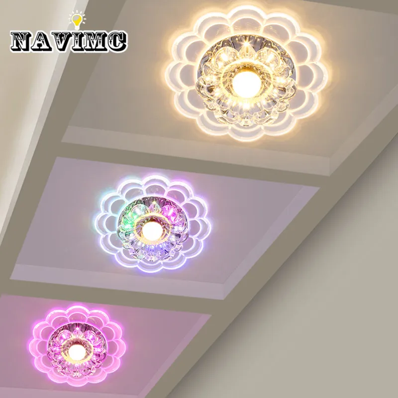 

Modern Led Crystal spotlights aisle lights corridor lights crystal porch lights personality home walkway lights balcony ideas
