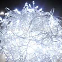 110 В/220 В светодиодные новогодние гирлянды 10 м/100 светодиодов с 8 режимами для праздника/вечерние/украшения