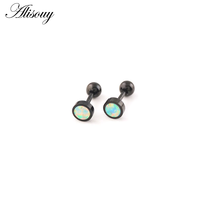 1pc Steel Opal Ear Tragus Cartilage Ear Studs Helix Piercings Lobe Piercings Upper Ear Piercing Labret Ring Tragus Piercing - Image 6