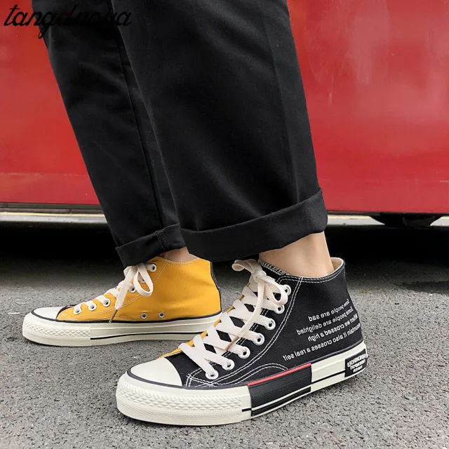 US $9.23 Casual Shoes Women Sneakers High Top Canvas Shoes Woman Sneakers Women Vulcanized Shoes 43 zapatill