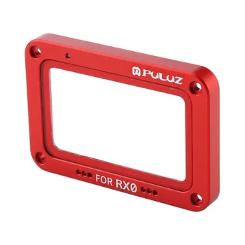

PULUZ Aluminum Alloy Flame + Tempered Glass Lens Protector with Screws and Screwdrivers for Sony RX0 Red