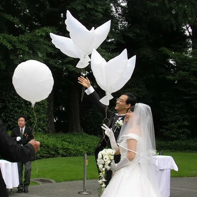 

High quality 1PC 105x42cm White Dove Flying Balloons Decoration For Wedding Marry Valentine Decoration Party Supplies