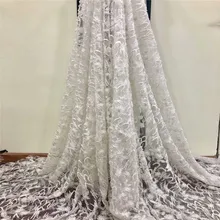 

African Evening Dresses, African Lace Fabric 2018 High Quality lace, Handmade Beaded Embroidered Lace JH900