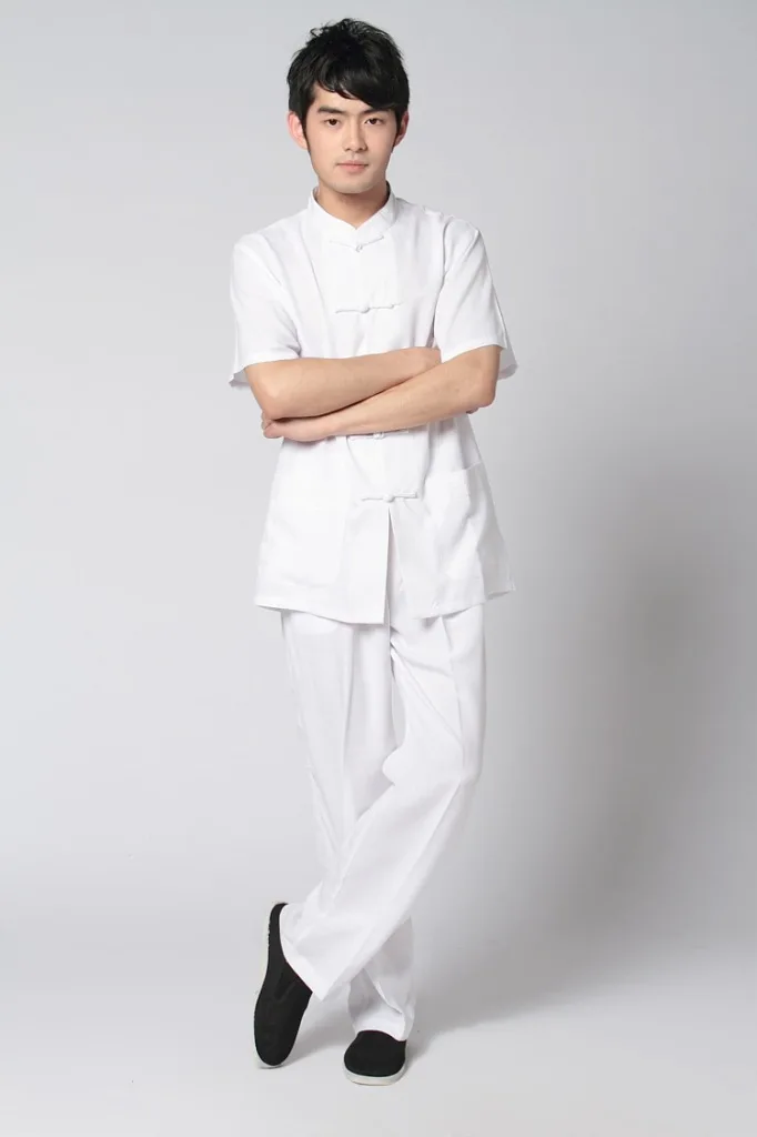Специальное предложение, белая китайская мужская хлопковая льняная рубашка для кунг-фу, штаны, костюм, винтажные комплекты для боевых искусств, Размеры S M L XL XXL XXXL 2350-5