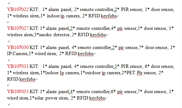 YobangSecurity приложение Управление кнопкой SOS 2,4 дюймов WI-FI RFID 3G WCDMA дома охранной сигнализации Системы Дым пожарный Сенсор видео IP Камера