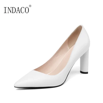

Leather Pumps Women Shoes High Heel 2019 Spring Fashion Sexy Office OL 8.5cm