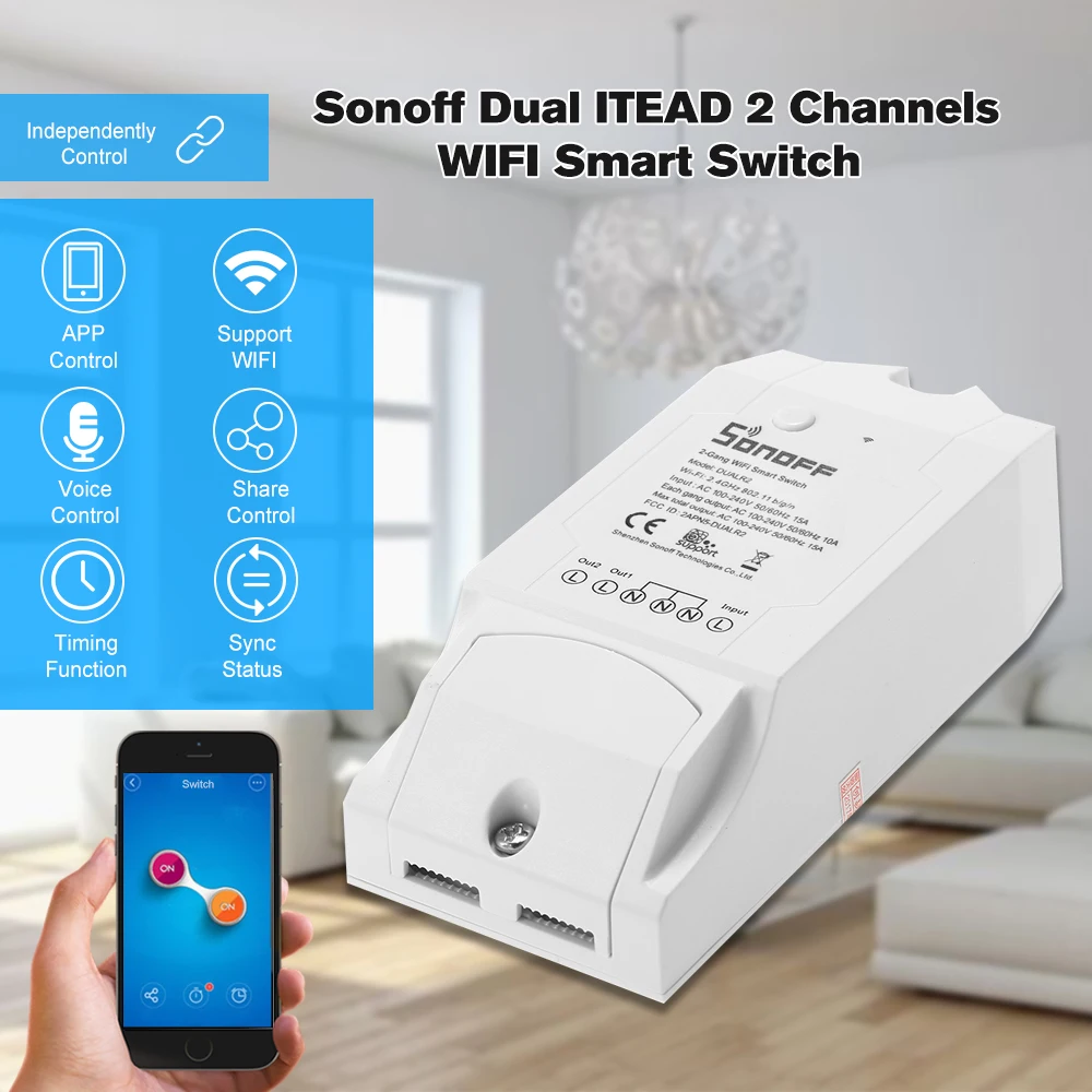 WIFI смарт переключатель релейный модуль 100 240 В переменного тока беспроводной