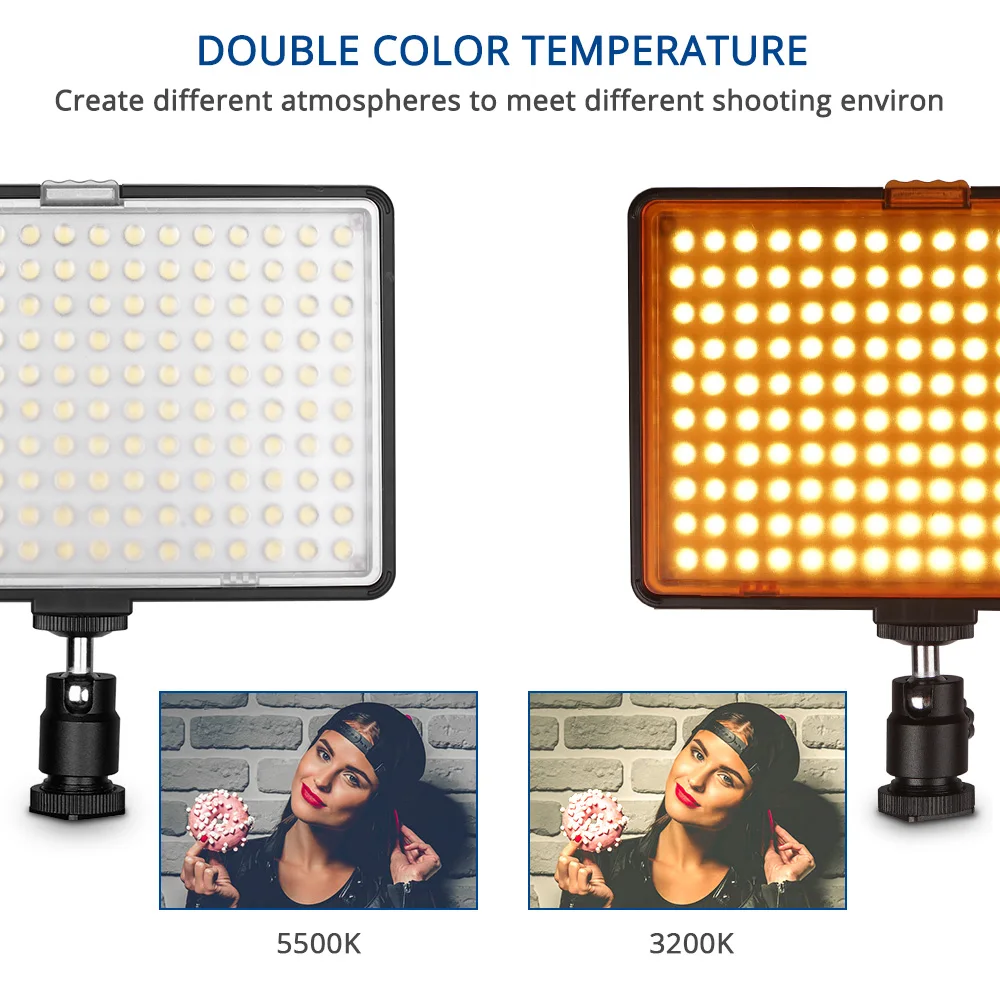  spash TL-160S LED Video Light Photo Camera Light with 200cm Tripod Stand Photography Lighting LED S - 32828422360