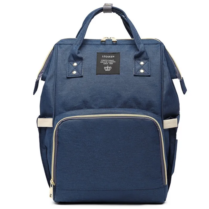 Сумка для подгузников LEQUEEN, Большой Вместительный рюкзак для мамы, водонепроницаемая сумка для беременных - Цвет: Blue