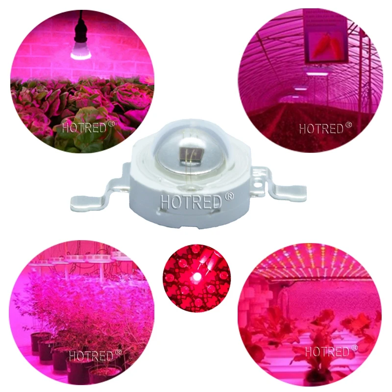 Диоды для выращивания растений 660nm 3W42mil 2 4 V 700mA 100 шт.|deep red led|deep 660nmepileds |