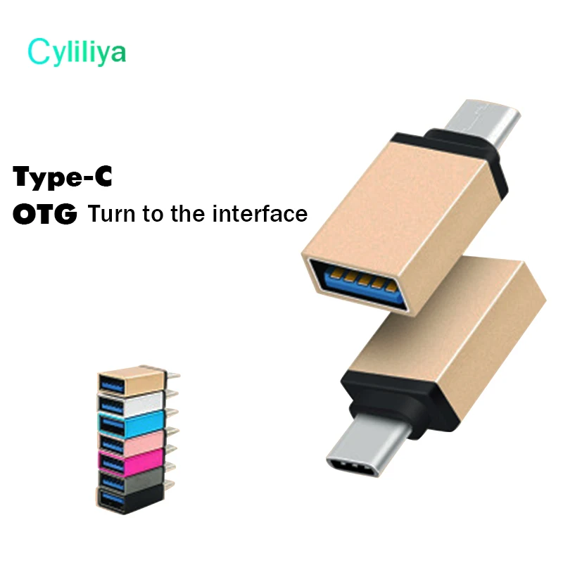 Металл USB 3,1 Тип C OTG адаптер мужчина к USB 3,0 Женский конвертер адаптер OTG Функция для Macbook Google chromebook 20 шт./лот