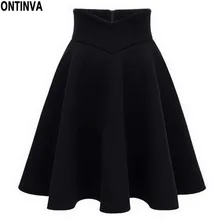 Утолщенная Зимняя юбка, юбки с высокой талией, женская черная красная плиссированная юбка, винтажная юбка-пачка размера плюс, мини Saia Jupe Courte
