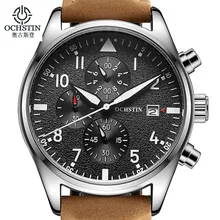 Relogio masculino OCHSTIN Montre Hommes D’affaires Chronographe Date Lumineux Montre-Bracelet Des Hommes De Luxe Marque Montre À Quartz En Cuir