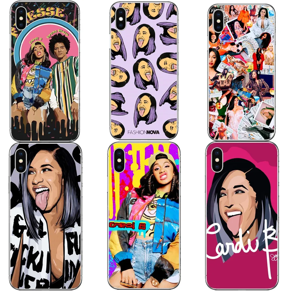 Fashion Nova Cardi B tongue Finesse Hard PC Phone Cases Cover For iPhone 5 5S SE 6 6S Plus 7 XR XS MAX 8 8 Plus X 10