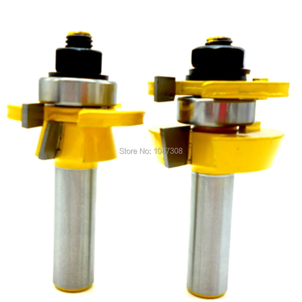 2pcs 1/2" Shank Door Shaker Bevel Rail Stile Router Bit Engraving