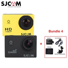 Оригинальный SJCAM SJ 4000 SJ4000 WI-FI 1080 P HD 30 м Водонепроницаемый Спорт действий Камера + дополнительная Батарея + Зарядное устройство машины Зарядное устройство + присоске