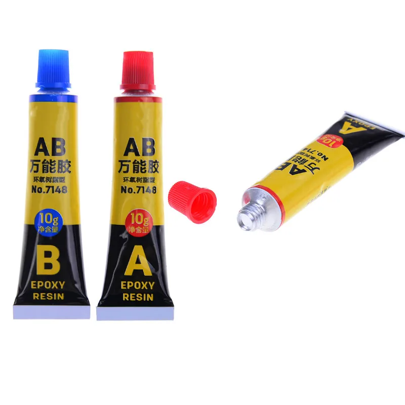 

2pcs Epoxy Resin AB Glue Transparent Strong Plastic Metal Mold Glue 20g High Viscosity Universal Glue