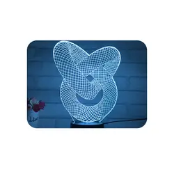 Любовь Узел абстрактный 3D светодиодный светильник 7 цветов изменить сенсорный пульт дистанционного управления домашний офисный Декор