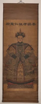 

ANTIQUE CHINESE QING DYNASTY EmPRESS PORTRAIT SCROLL PAINTING Xiao cheng ren