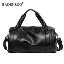 Горячая сумки мужские дорожные сумки мужские сумки Высокая емкость pu кожаная сумочка, сумка в форме бочонка многофункциональная