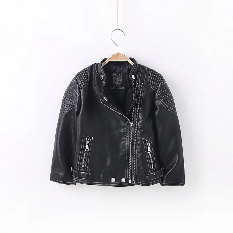 

Spring Autumn Kids Jacket PU Leather boy girl Jackets Clothes Children Outwear For Baby boys girls jackets 861