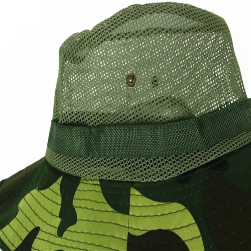 Рыбалка насекомых проверки воздухопроницаемой сеткой камуфляж Панамы для женщин, военная Униформа мужские тактические Шапки открытый тропический шлем Тенты шляпа Размеры 56-60 см