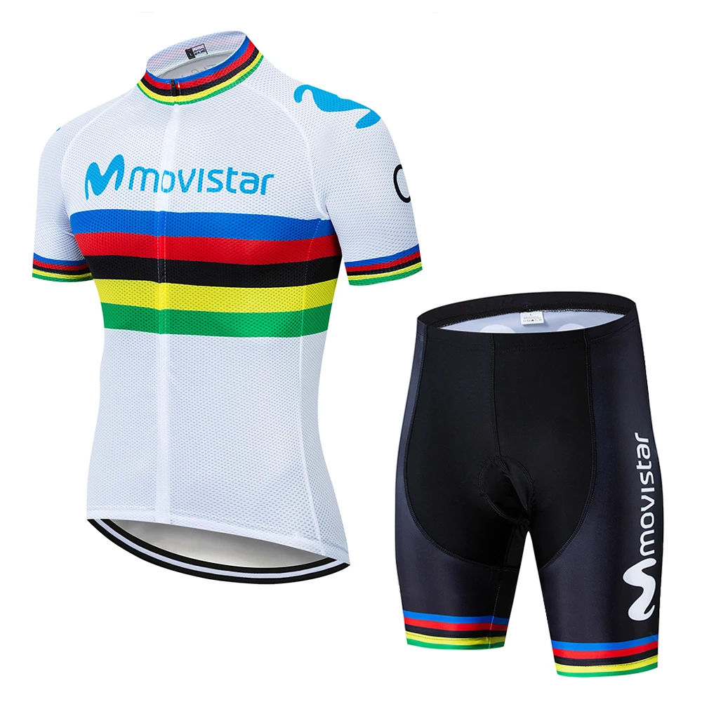 Команда movistar индивидуальный костюм для велоспорта UCI EUROPA TOUR Sports pak custom racefiets team conjunto malliot ciclismo jersey body - Цвет: Pic Color